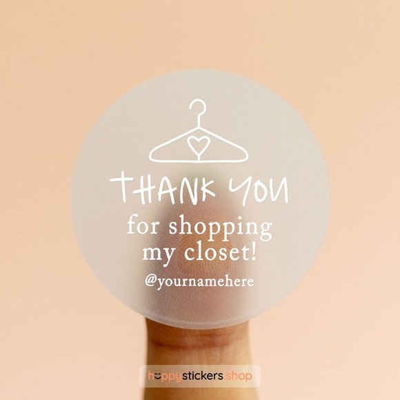 Thank You For Shopping My Closet! Stickers & Labels with your custom text - Picture 10 of 17